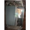 Image 1 : Rectangular Wall Mirror With Floral Etched Corners