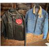 Image 1 : Carroll Original Wear Leather Rodeo Jacket & Stormrider Denim Safety Jacket, Size L