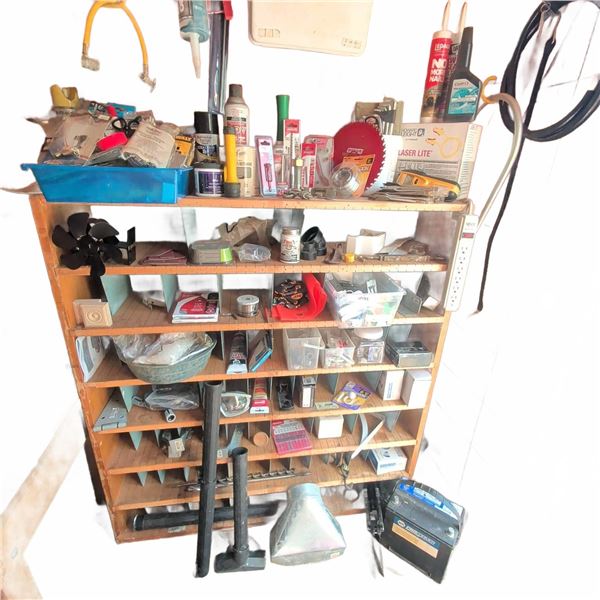 Large Assorted Hardware and Parts Lot with Tools, Fluids, and Accessories