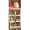 Image 2 : Utility Shelf with Wood Burning Stove, Cast Iron Cauldrons, Propane Tank, Jerry Can
