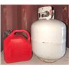 Image 5 : Utility Shelf with Wood Burning Stove, Cast Iron Cauldrons, Propane Tank, Jerry Can