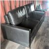 Image 2 : Modern Vegan Leather Futon Sofa with Bottom Pull-Out Bed