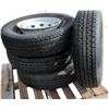 Image 1 : 4 LoadMax ST205/85R16 Trailer Tires with Steel Rims