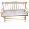 Image 1 : Handmade Oak Bench with Woven Rattan Seat