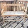 Image 2 : Handmade Oak Bench with Woven Rattan Seat