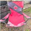 Image 2 : Folding Camping Chairs with Canadian Flag Logo and Two Rubbermaid Trash Bins