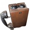 Image 1 : Wooden Wall-Mount Rotary Crank Telephone