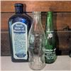 Image 4 : Glass Bottles Including Clark's Ketchup, Rexall, Clubhouse Olives, and Canada Dry