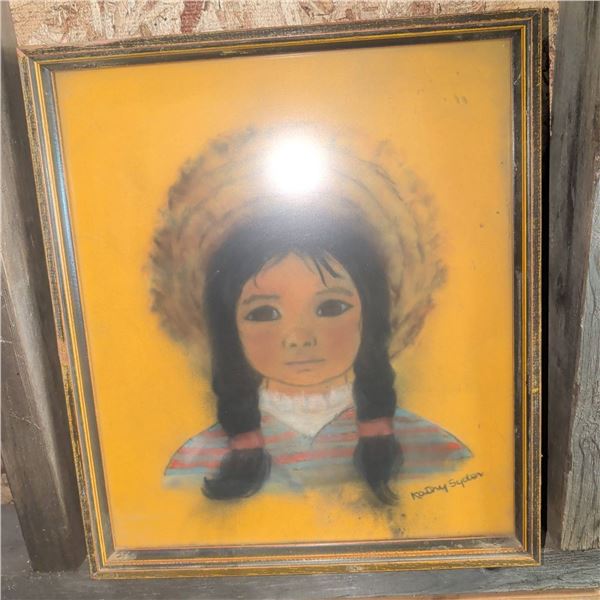 Framed Pastel Portrait by Kathy Sydow