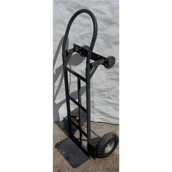 Steel Convertible Hand Truck with Pneumatic and Swivel Wheels