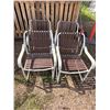 Image 5 : Patio Set With Glass Table and Four Metal Strap Chairs