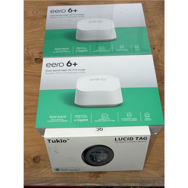 Eero 6+ Wi-Fi Router (New Sealed) and Tukio Lucid Tag (New Sealed) Bundle