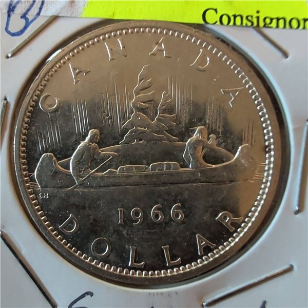 1966 Canada Silver Dollar Coin