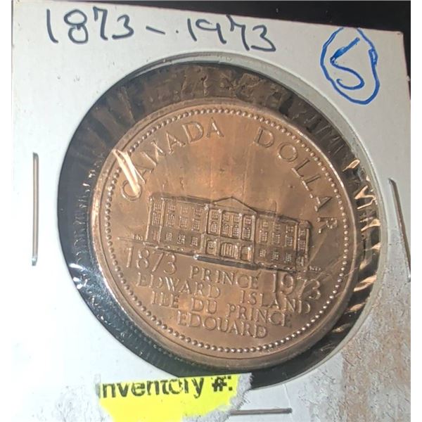 1973-1973 Canada Dollar Prince Edward Island Jubilee Coin