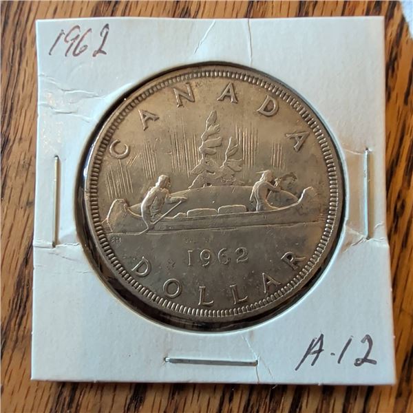1962 Canada Silver Dollar Coin