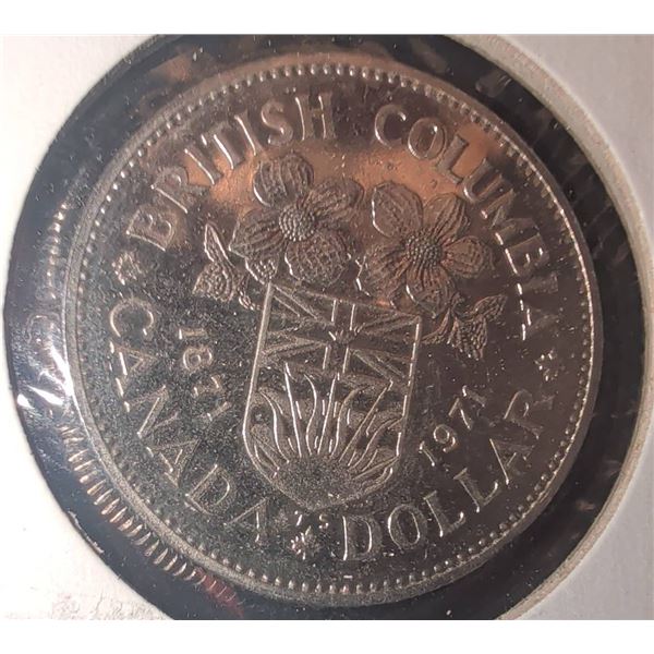1971 Canada British Columbia Dollar Coin