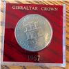 Image 2 : 1967 Gibraltar One Crown Coin in Case by Spink London