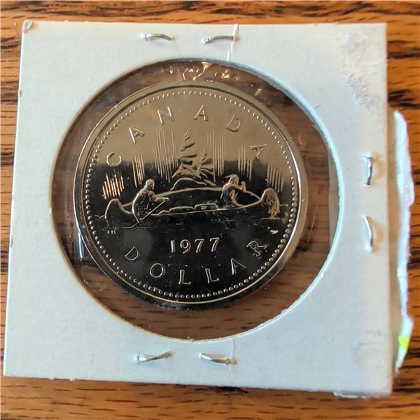 1977 Canada Silver Dollar Coin UNC