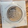 Image 1 : 1962 Canada 50 Cents Uncirculated BU Silver Coin