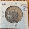Image 1 : 1945 Canada 50 Cents Half Dollar Coin George VI