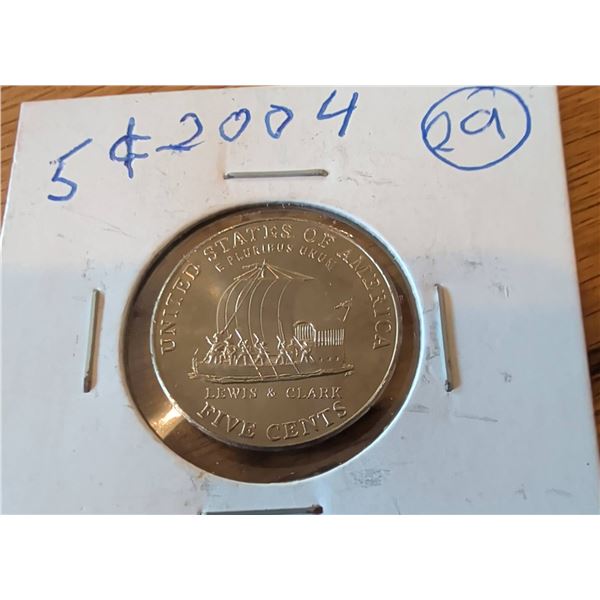 2004 United States Lewis & Clark Nickel, Five Cents