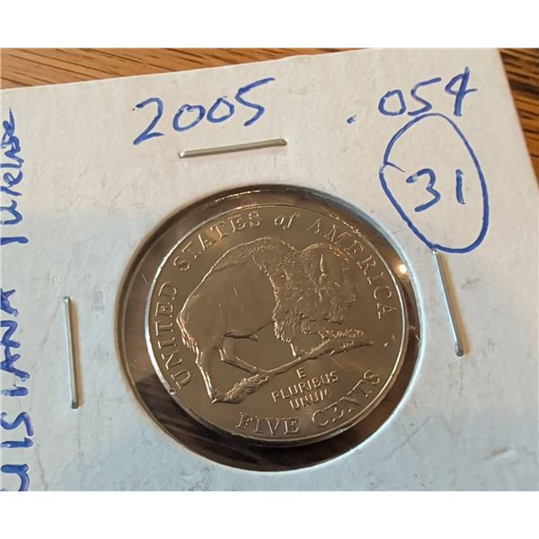 2005 D Jefferson Nickel Louisiana Purchase Buffalo Design