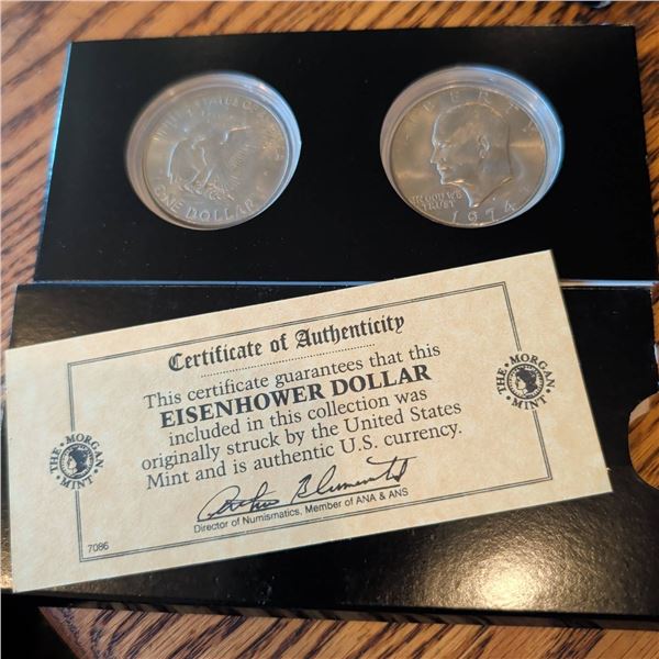 Eisenhower Dollar Collection with Certificate of Authenticity