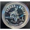 Image 1 : 1975 Calgary Centennial Canada Silver Dollar in Case