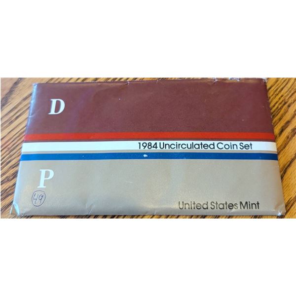 1984 United States Mint Uncirculated Coin Set (P & D)