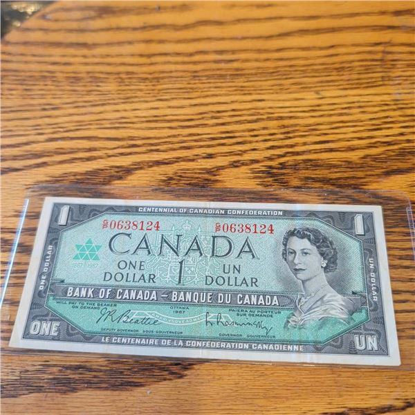 1967 Canada Centennial One Dollar Note