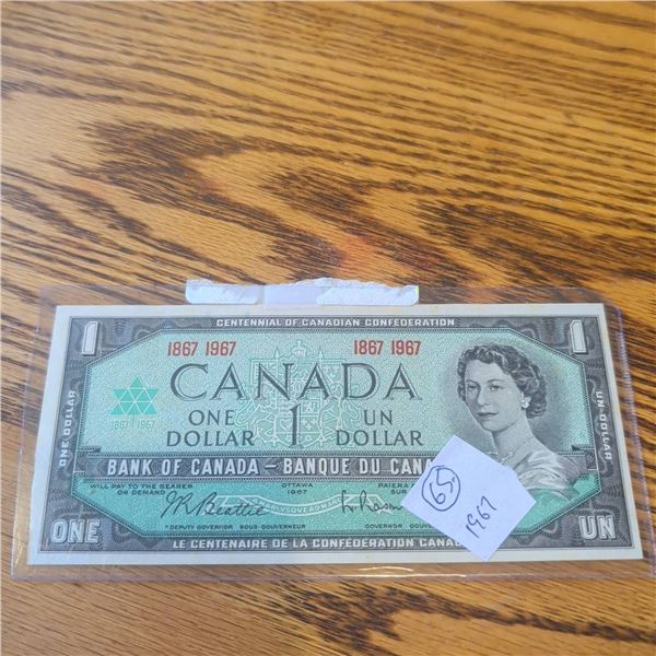 1967 Bank of Canada Centennial $1 Note