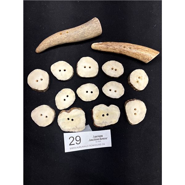Lot of Vintage Antlers Made into Buttons