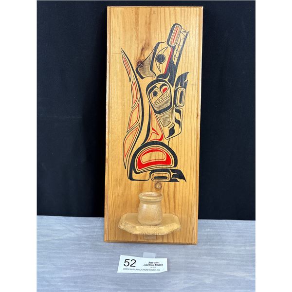 15" Tall Wall Sconce (Wolf) Signed