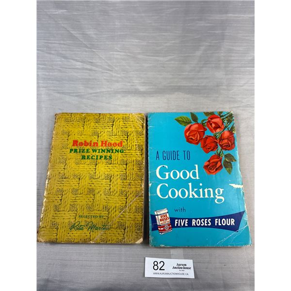 2 Vintage Cook Books Five Roses + Robin Hood Flour