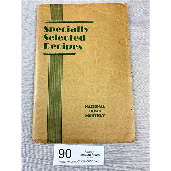 Early 1900s Recipes Book