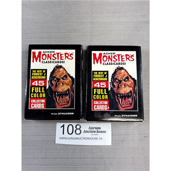 Two Unopened Monsters Trading Cards