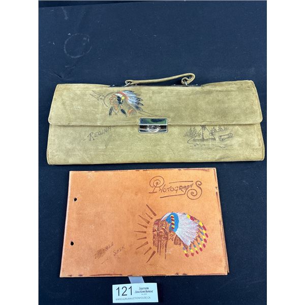 2 Native Leather Collectible Attachae Case