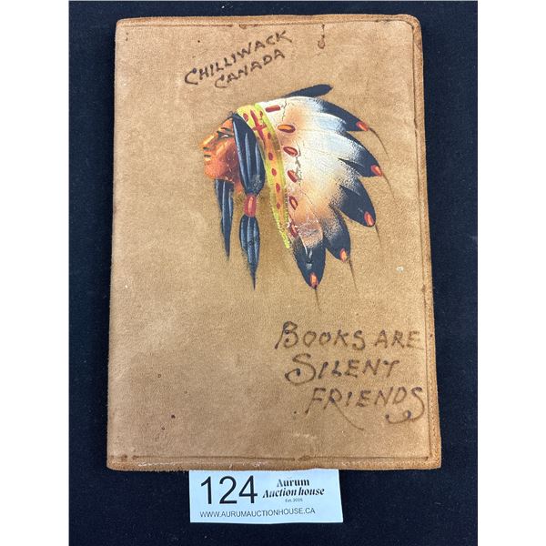 Very Nice Vintage, Chilliwack BC West Coast Native Leather Book Cove, Great Artwork