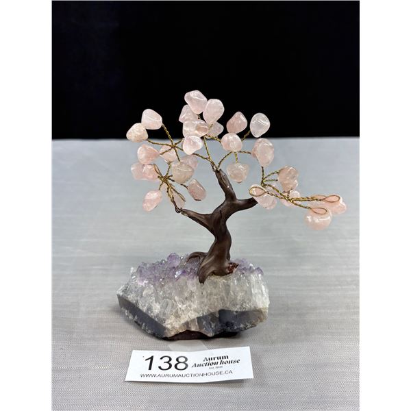 6" Rose Quartz Crystal Tree