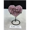 Image 1 : Amethyst Cluster Heart Carving