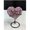 Image 4 : Amethyst Cluster Heart Carving