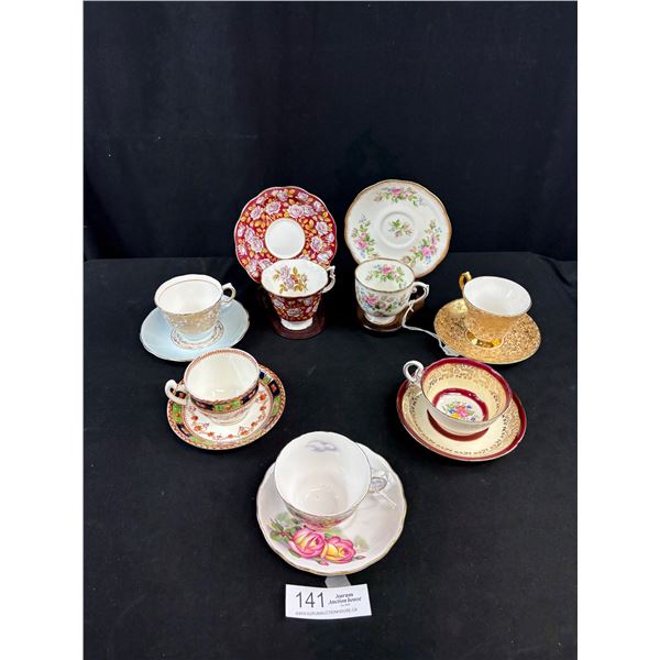 Nice Lot of 7 Bone China Teacups and Saucers No Chips or Cracks, Royal Albert etc