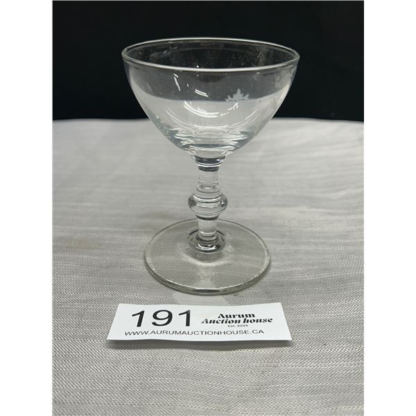 C.N.R Hotel Drinking Glass 1930s-40s Etched Logo