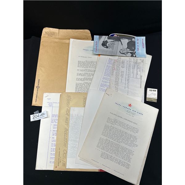 Lot of 1960s Trans-Canada Airlines Ephemera Etc