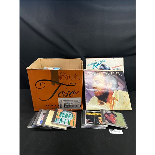 Large Lot of Cds and 9 Vintage Lps