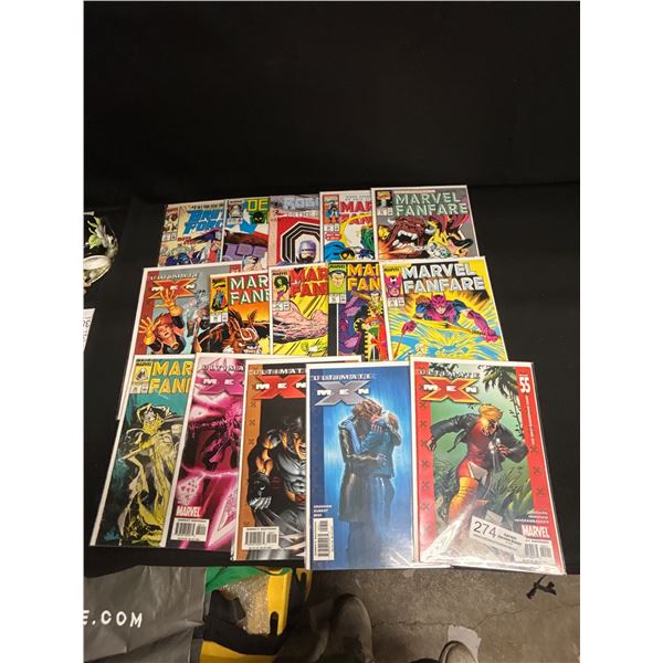 A Nice Lot of 15 Good Vintage Comics on Board in Bag