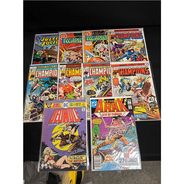 Lot of 10 Good Vintage Comics on Board in Bag