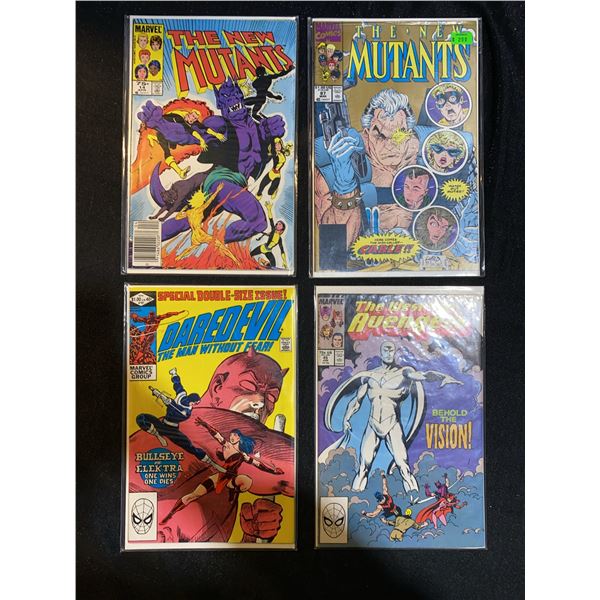 Marvel Comic Book Lot: Daredevil #181, New Mutants #14 & #87, West Coast Avengers #45