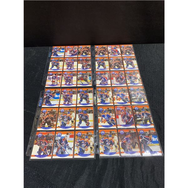 1989-90 Pro Set Edmonton Oilers Hockey Card Set 9-Pocket Pages