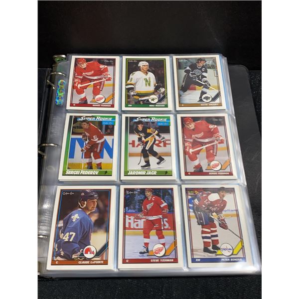 1990-91 O-Pee-Chee Premier Hockey Card Binder With Stars
